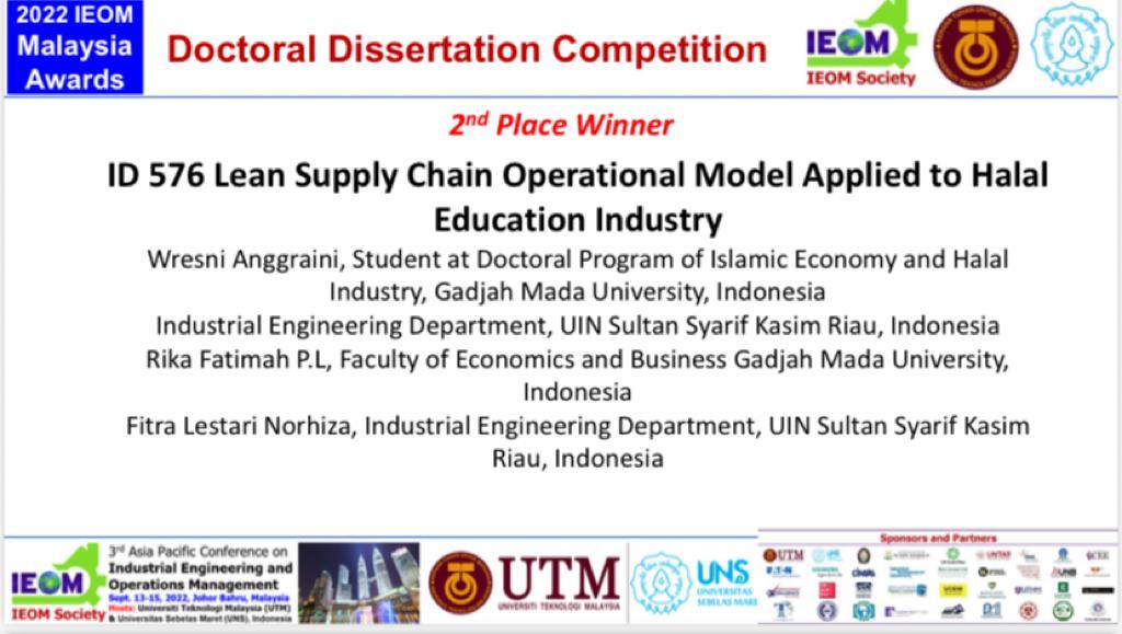 ID 576 lean supply chain operational model applied to halal education industry
